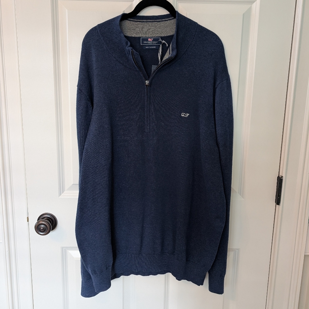 NWT Vineyard Vines Palm Beach Quarter Zip Sweater